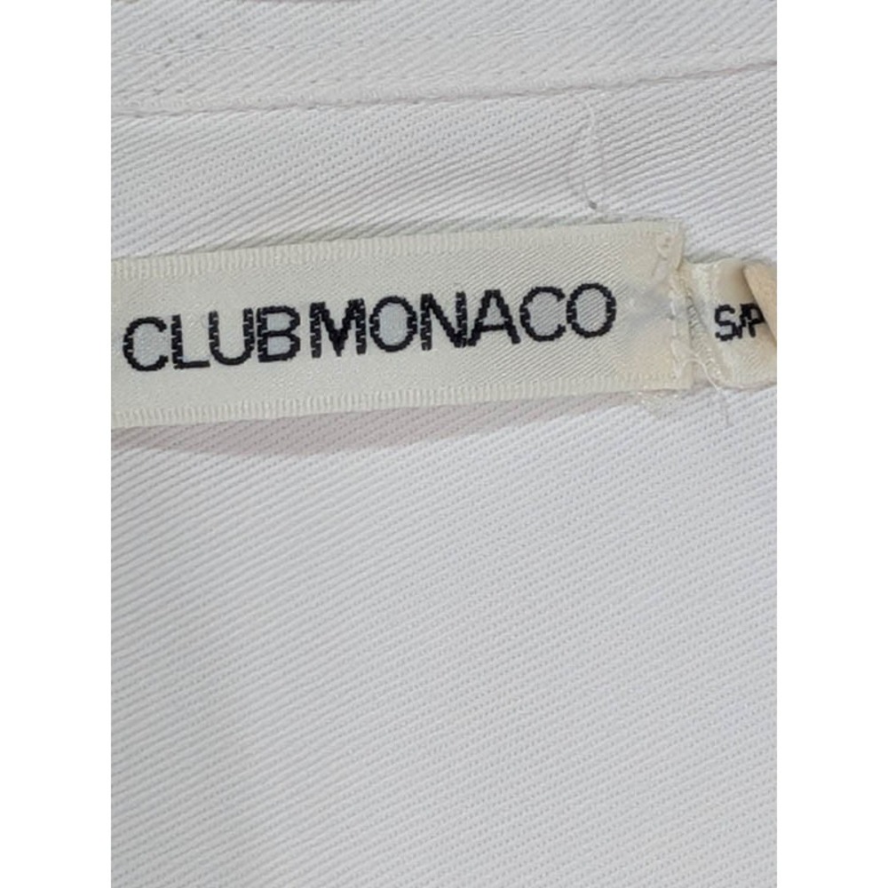 Club Monaco Shirt Mens S White 100% Cotton Coastal Cabincore Safari Utilitarian - Picture 11 of 11